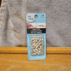 Bead Landing Silver Barrel Clasps Necklace-24 Pieces